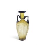 A Roman amber glass amphora