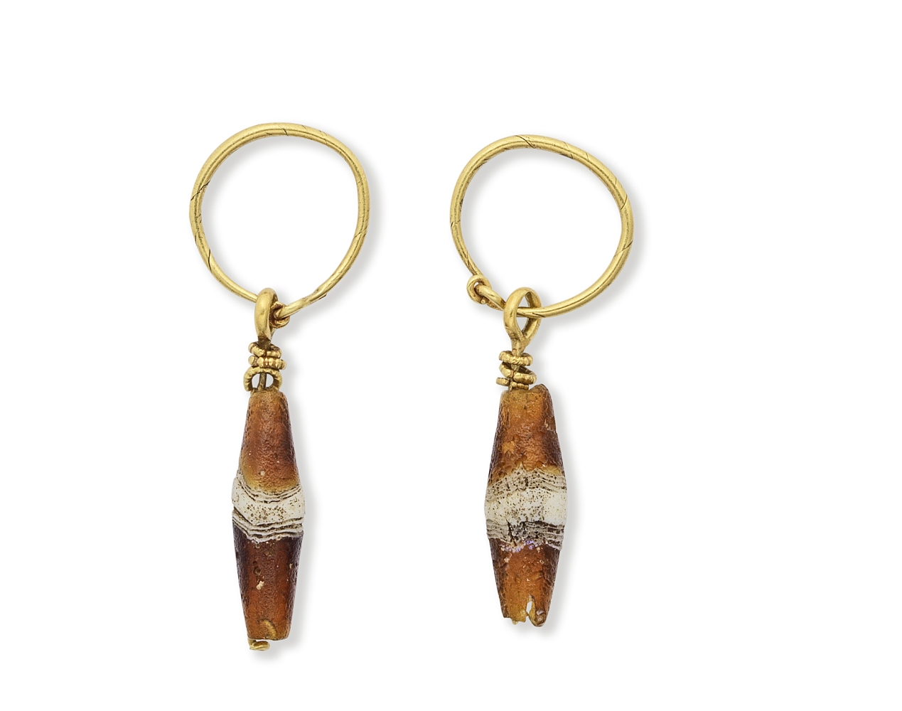 A pair of Roman gold earrings 2