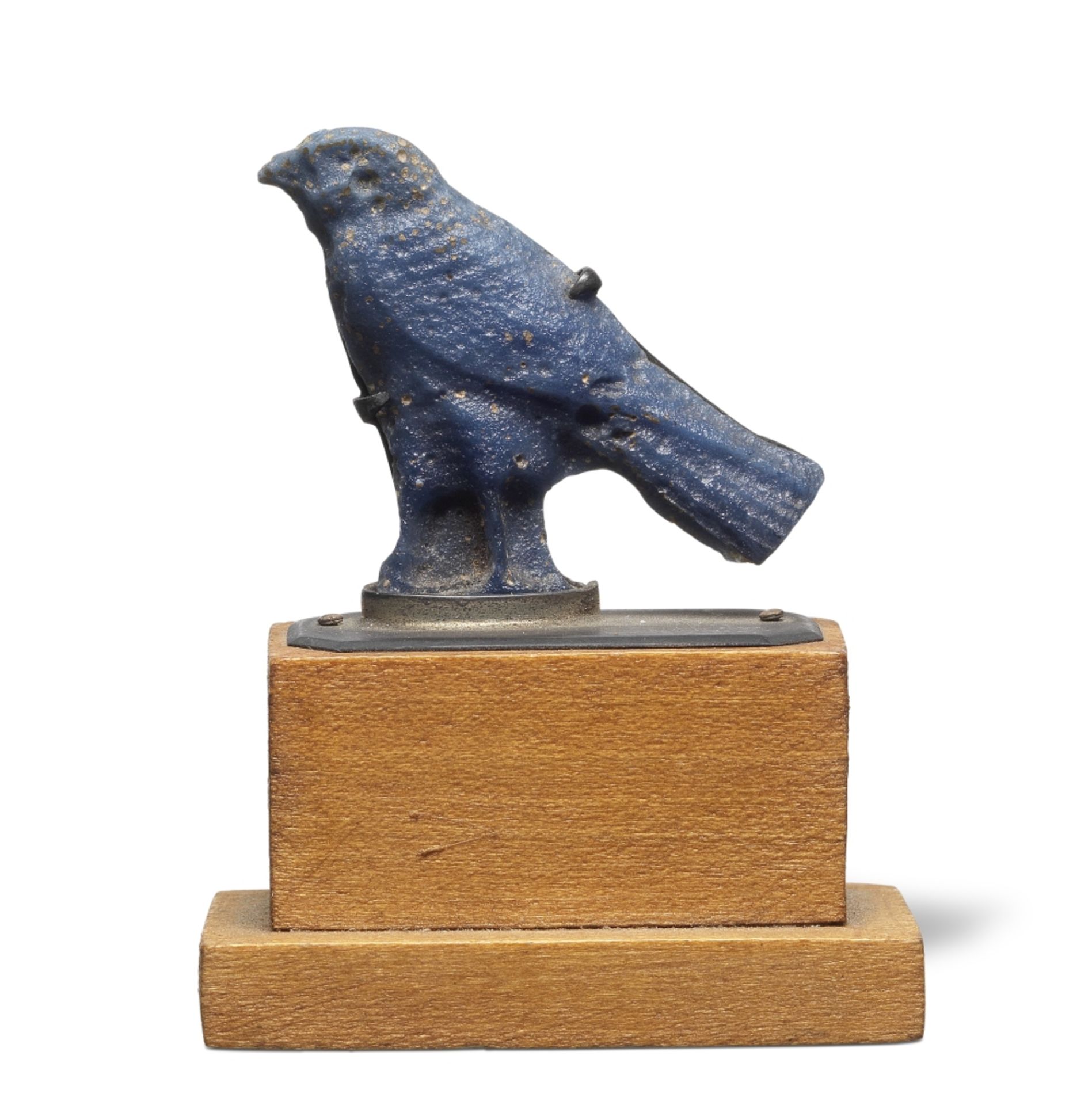 An Egyptian blue glass bird inlay