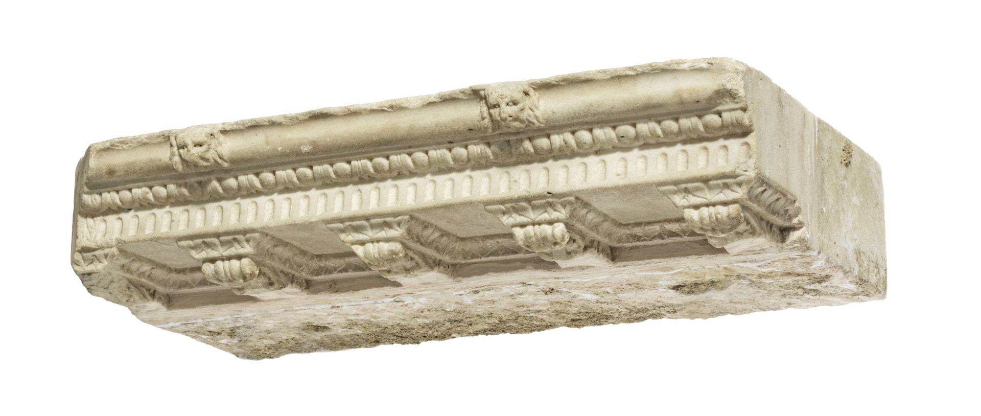 A Roman marble entablature