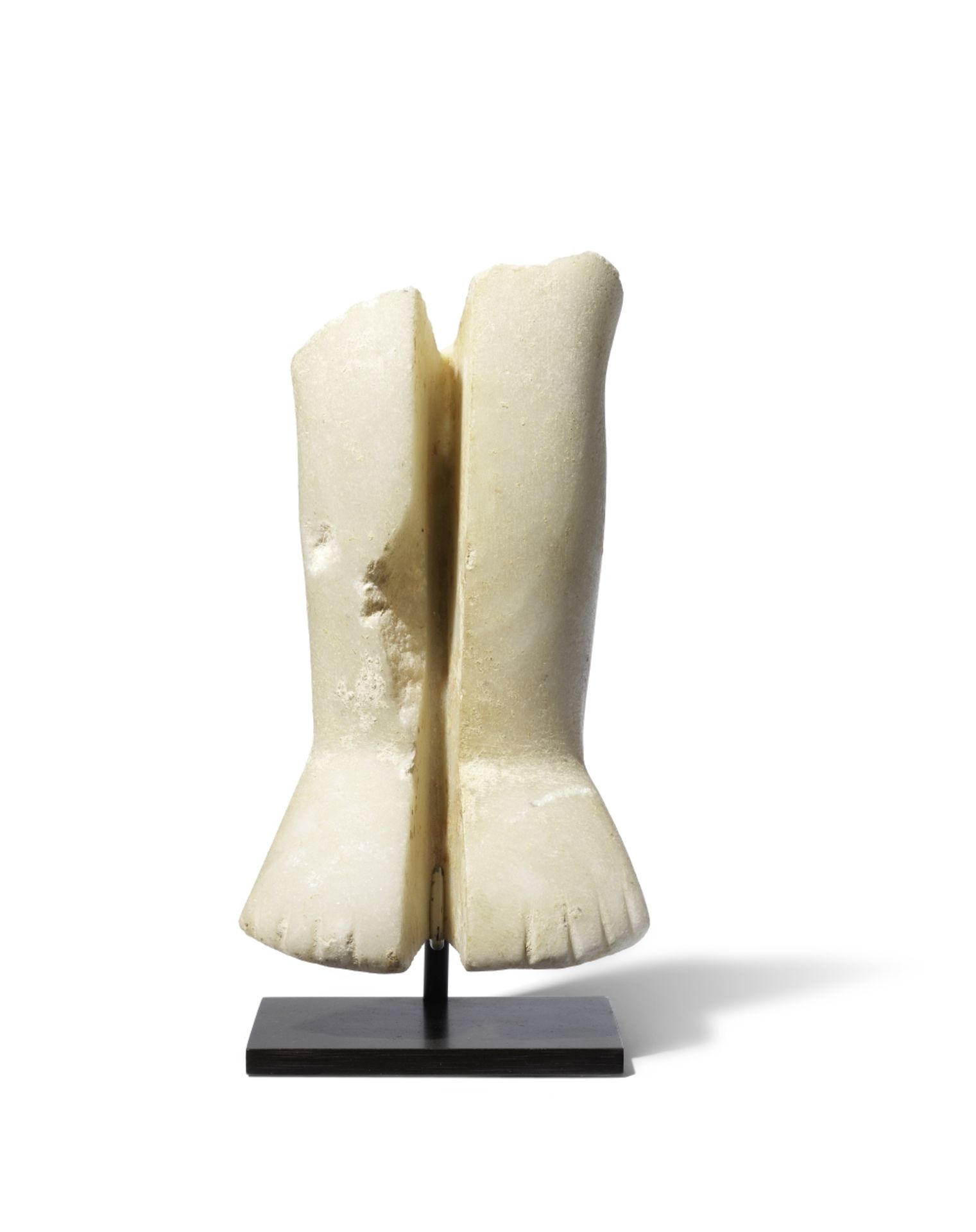 A Cycladic marble pair of legs