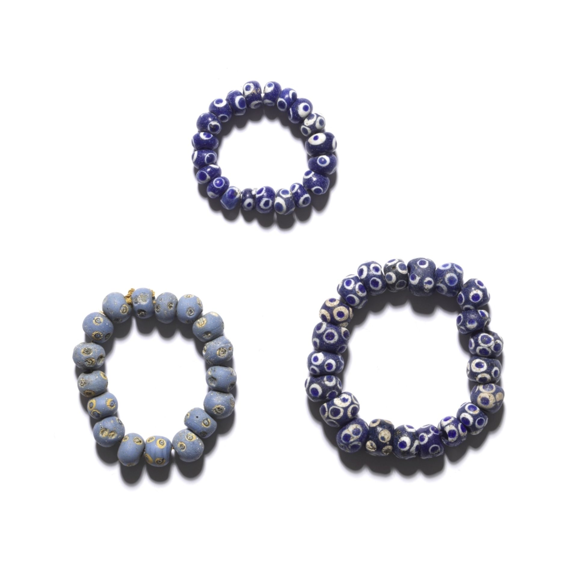 A collection of Phoenician glass 'eye' beads 3