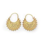 A pair of Byzantine gold openwork earrings 2