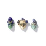 Three Phoenician glass head pendants 3