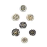 A group of seven Roman mosaic glass beads 7