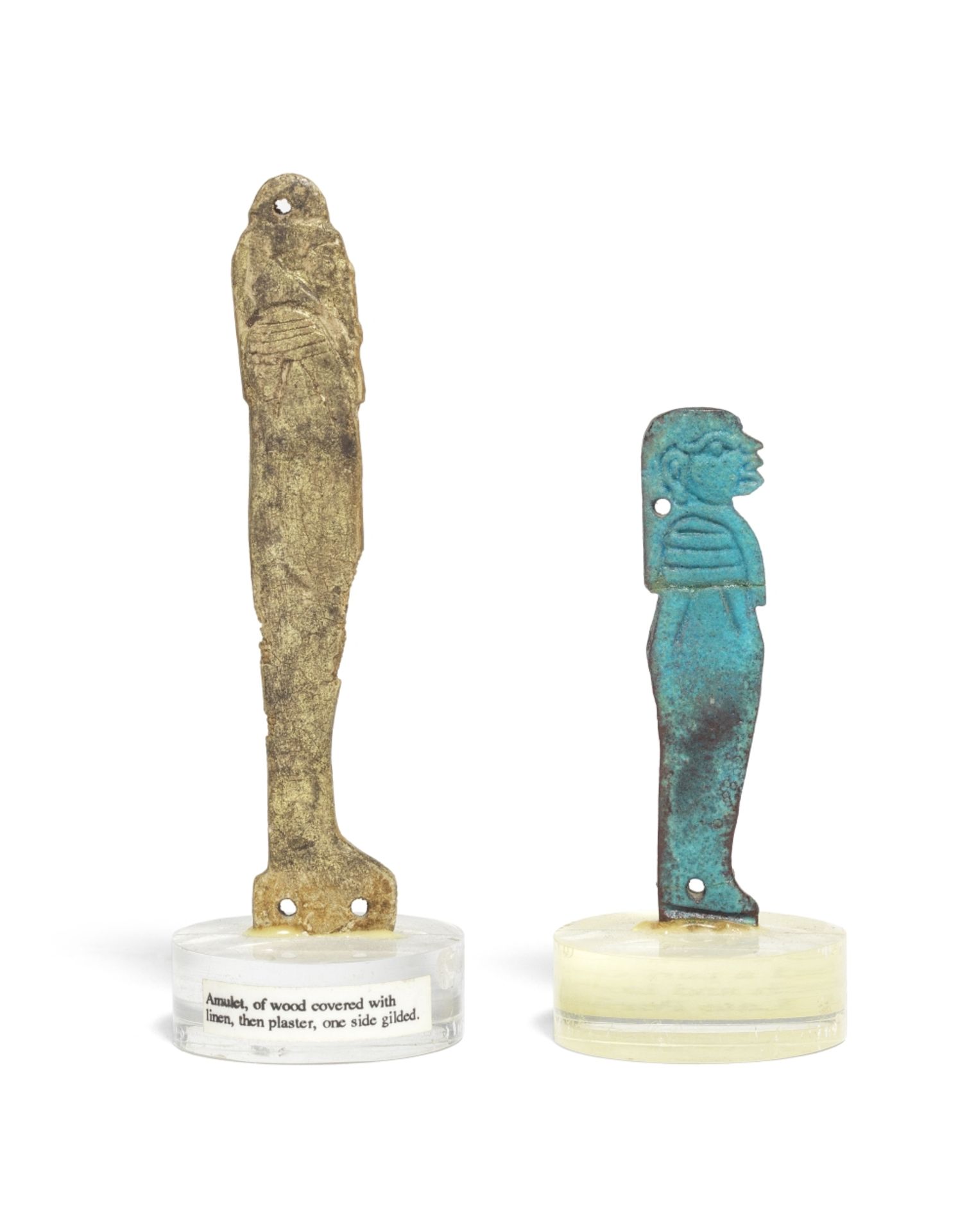 Two Egyptian amulets of human-headed Imsety 2