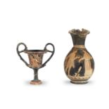 A Greek red-figure kantharos and oinochoe 2