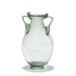 A Roman pale green glass amphora