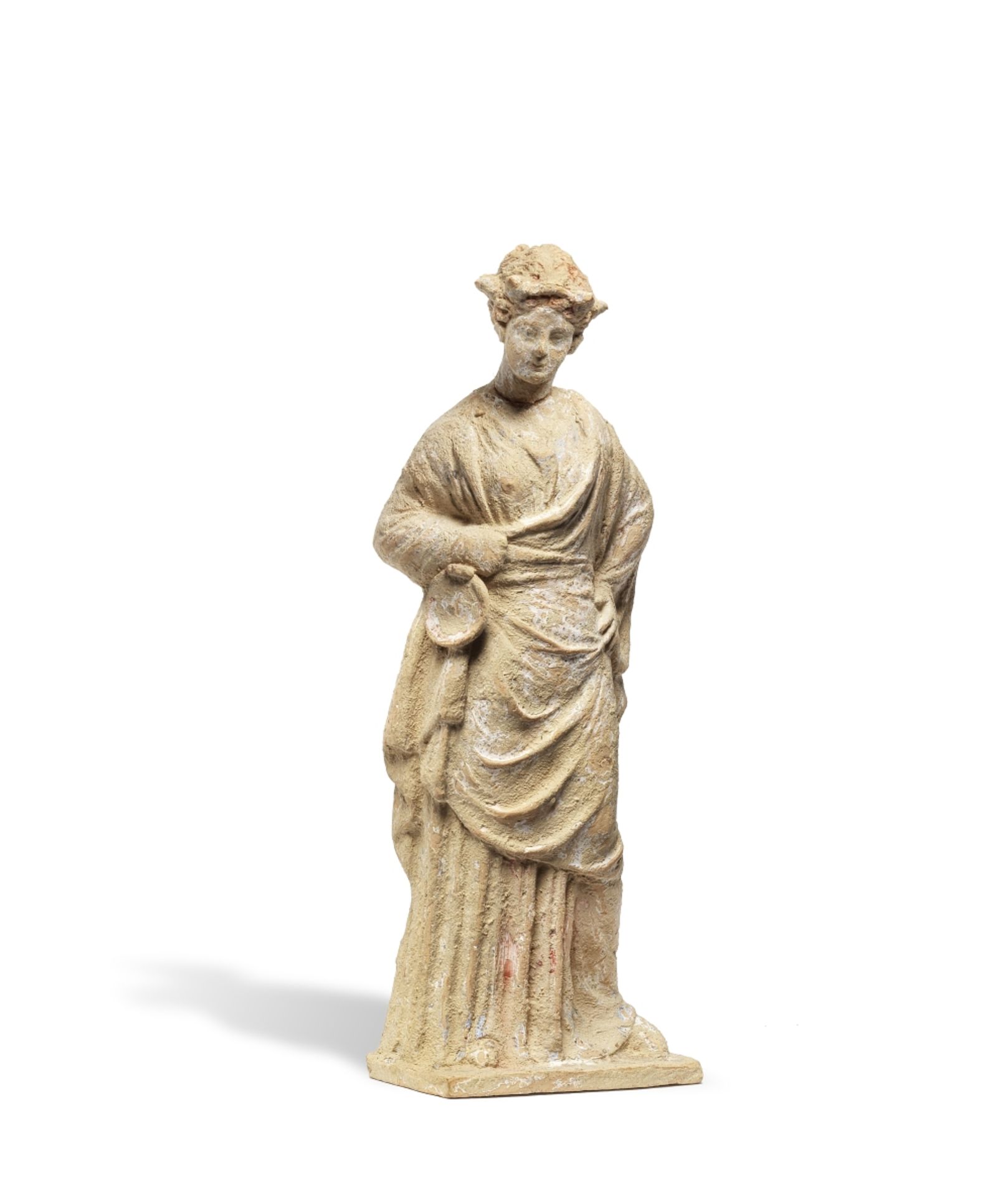 A Greek terracotta draped female figure