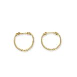 A pair of gold hoop rings 2