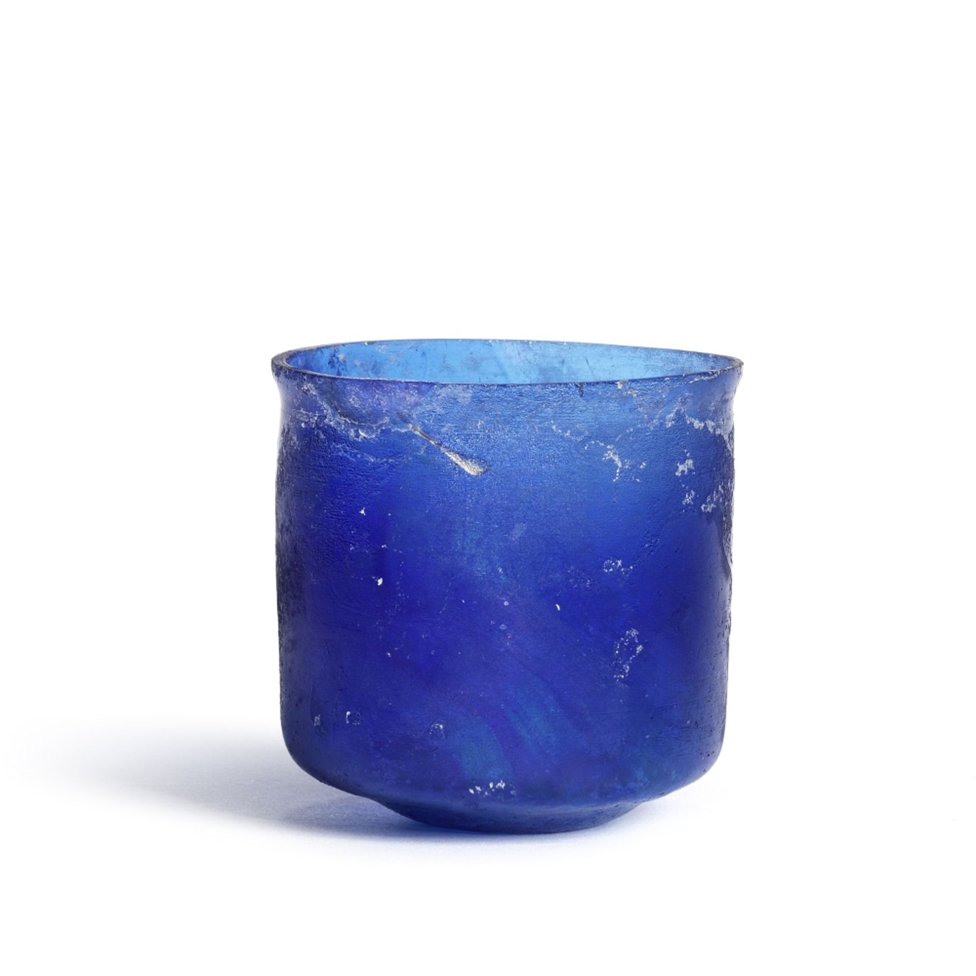 A Roman cobalt blue glass beaker