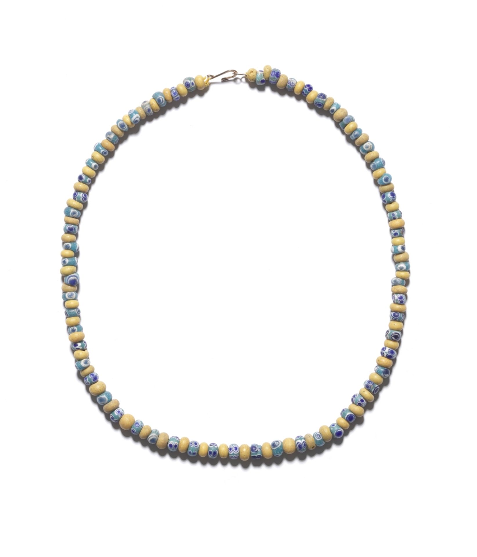 A Phoenician glass 'eye' bead necklace