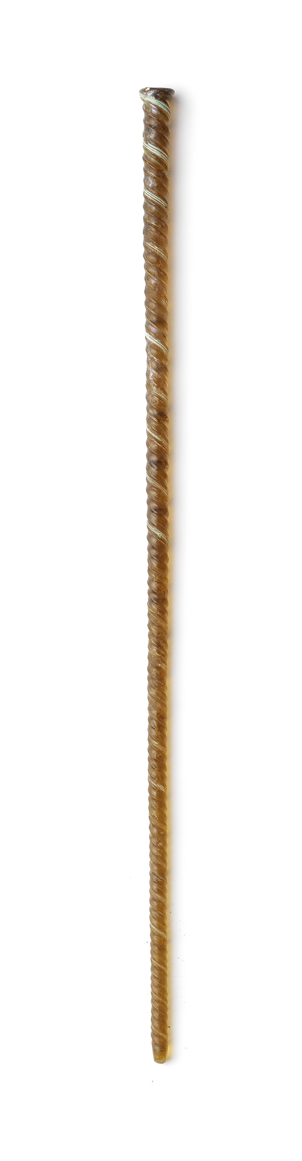 A Roman amber glass stirring rod