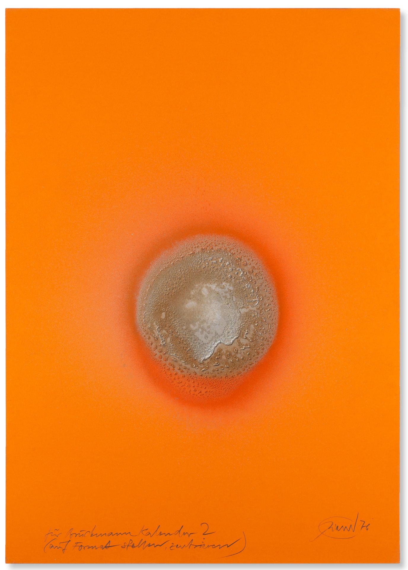 OTTO PIENE (1928-2014) Feuergouache orange 1976