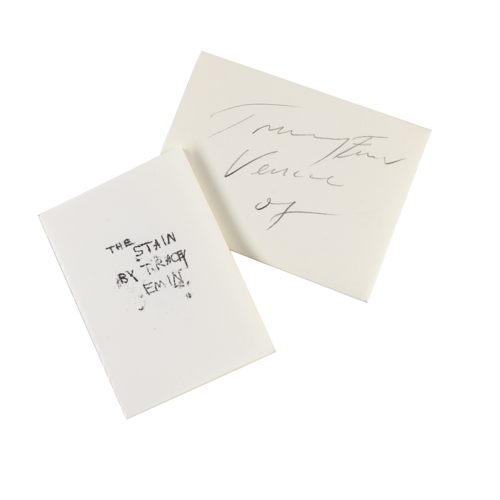 Tracey Emin (British, born 1963) The Stain The complete hand-stitched booklet, 2007, issued to co...