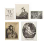 Rembrandt Harmensz. van Rijn (Dutch, 1606-1669) A Collection of five Etchings Five etchings, 1635...