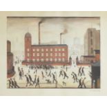 Laurence Stephen Lowry R.A. (British, 1887-1976) Mill Scene Offset lithograph printed in colours,...