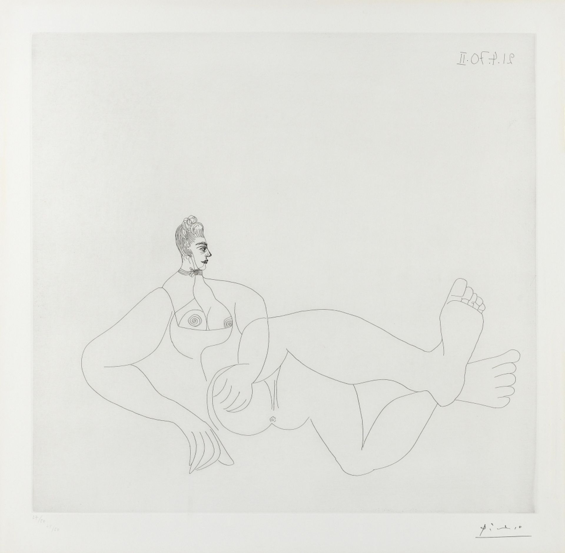 Pablo Picasso (Spanish, 1881-1973) Odalisque au Collier de Chien, from 'S&#233;ries 156' Etching,...
