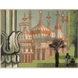 Edward Bawden R.A. (British, 1903-1989) The Royal Pavilion Linocut printed in colours, 1960, sign...