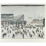 Laurence Stephen Lowry R.A. (British, 1887-1976) Going to the Match Offset lithograph printed in ...