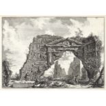 Giovanni Battista Piranesi (Italian, 1720-1778) Avanzi d'un portico coperto, o criptoportico in u...