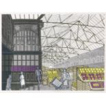 Edward Bawden R.A. (British, 1903-1989) Covent Garden Foreign Fruit Market, from 'Six London Mark...