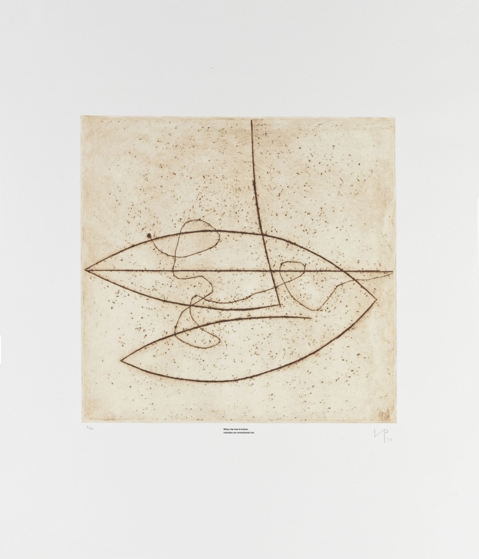 Victor Pasmore R.A. (British, 1908-1998) When the Lute is Broken Etching and aquatint with screen...