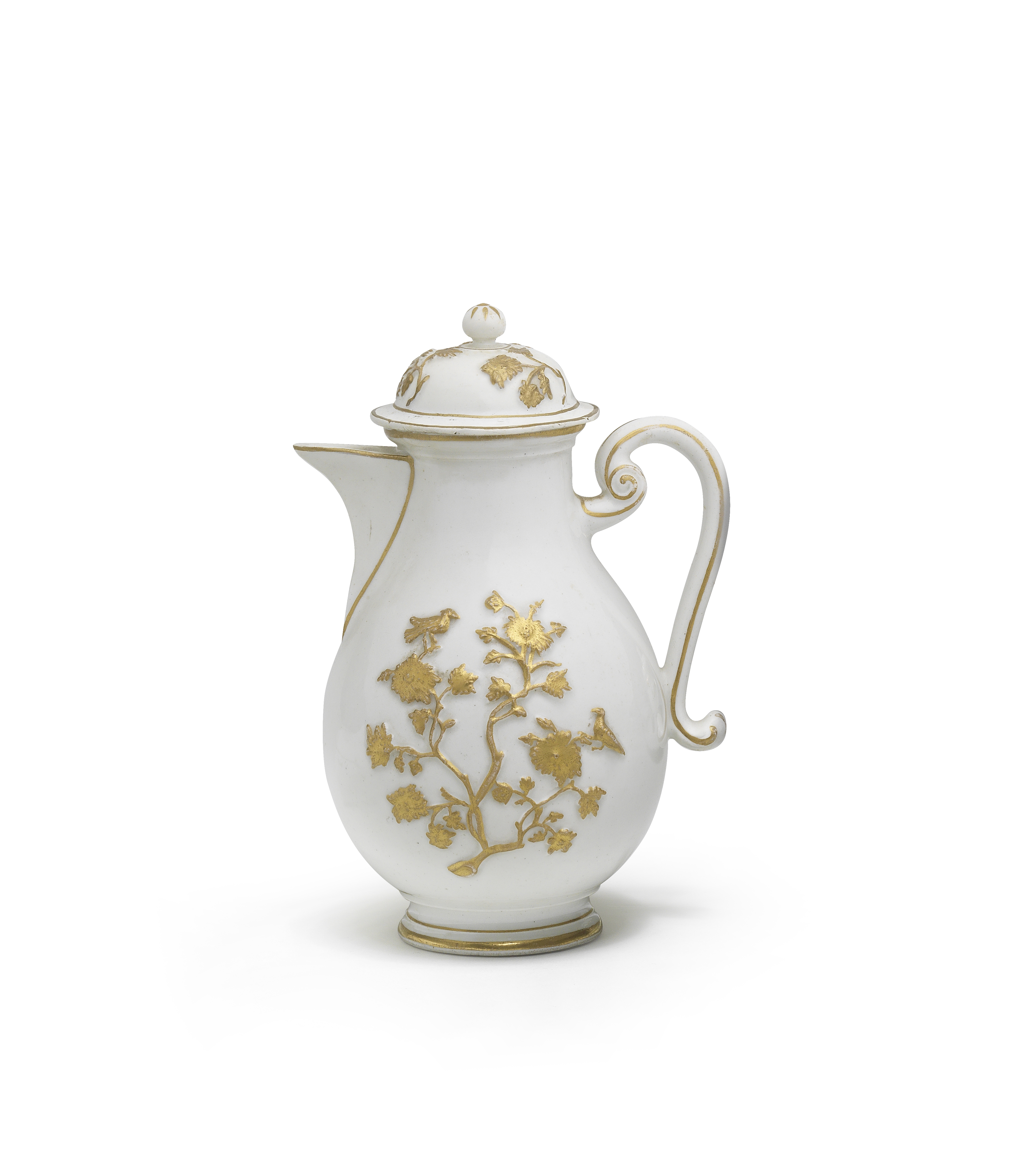 A Meissen coffee pot and cover, circa 1725-30