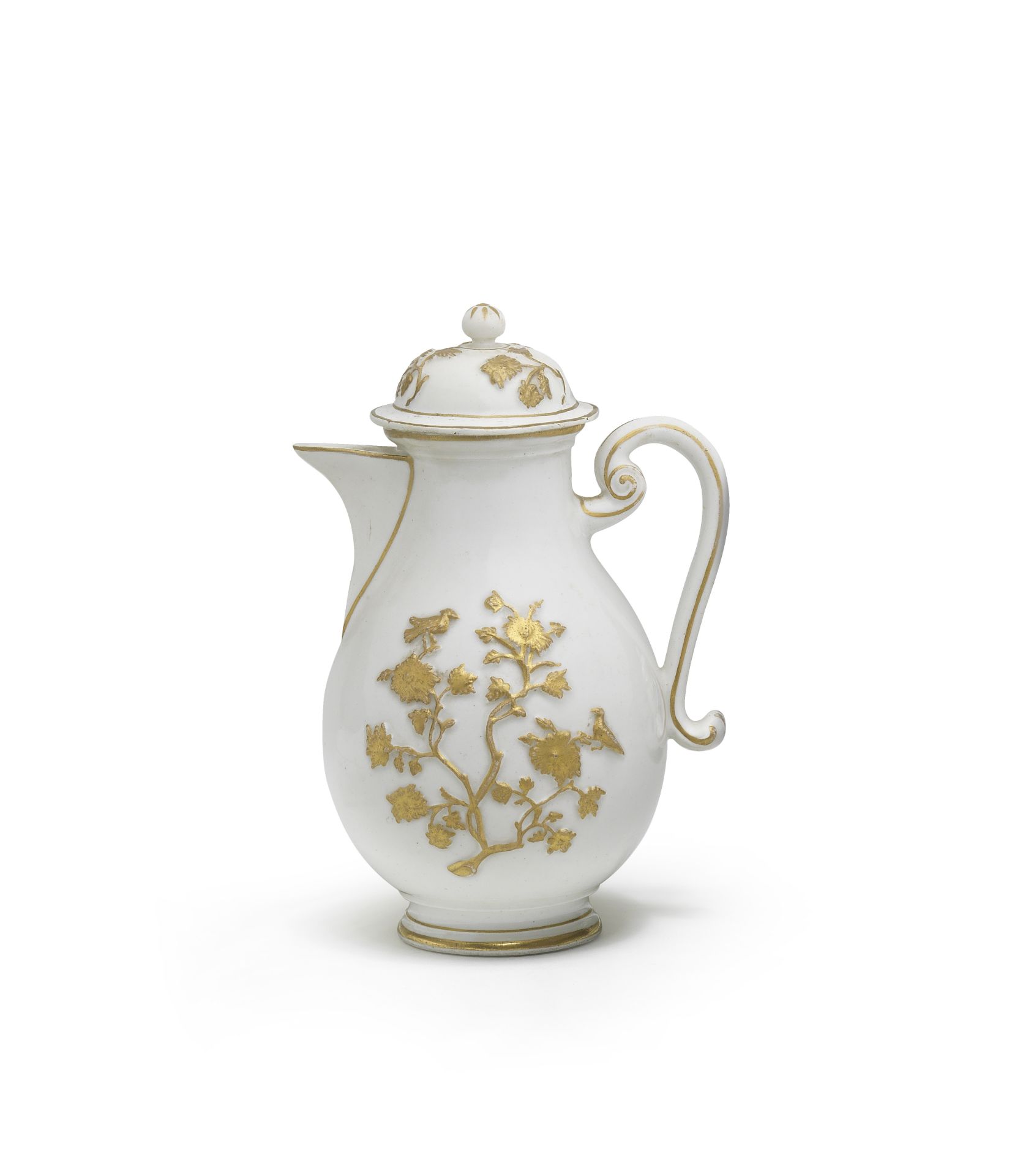 A Meissen coffee pot and cover, circa 1725-30