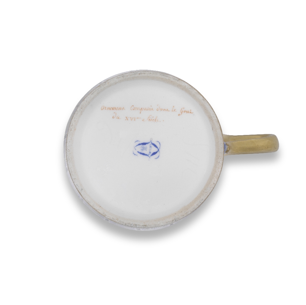 A S&#232;vres inscribed cabinet cup and saucer, circa 1820 - Image 2 of 2