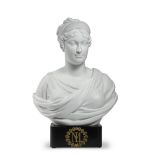 A very rare S&#232;vres biscuit porcelain bust of Empress Marie Louise, the second wife of Napole...