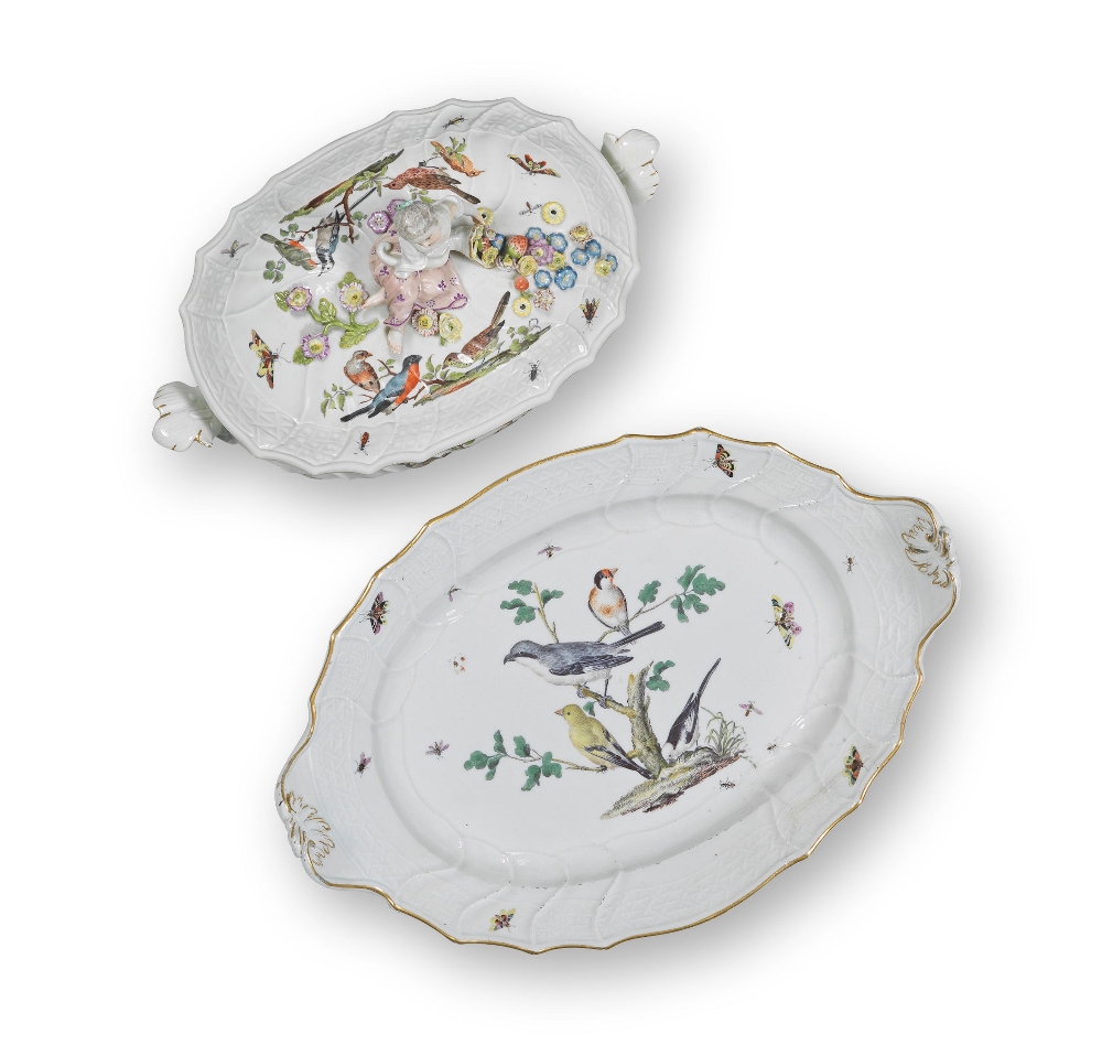 A Meissen oval tureen, cover and stand, circa 1755 - Image 2 of 2