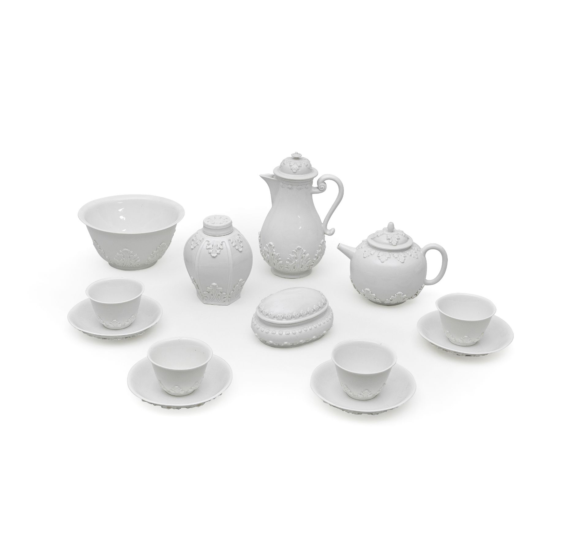 A very rare early Meissen part service, circa 1715-20