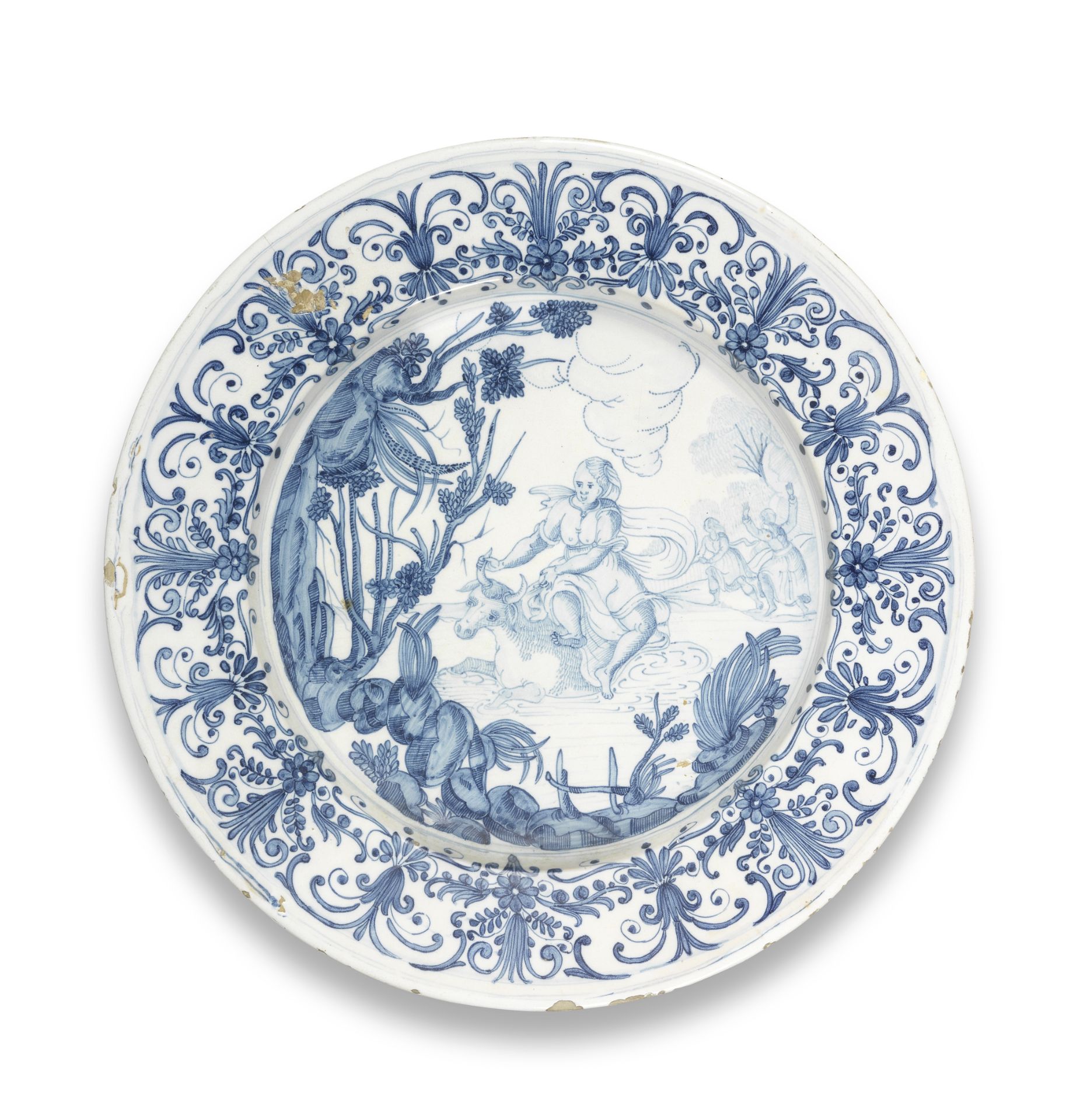 An Albisola maiolica circular dish, Grosso workshop, second half 17th century