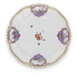 A Meissen plate from the 'Empress Elizabeth of Russia' service, circa 1745