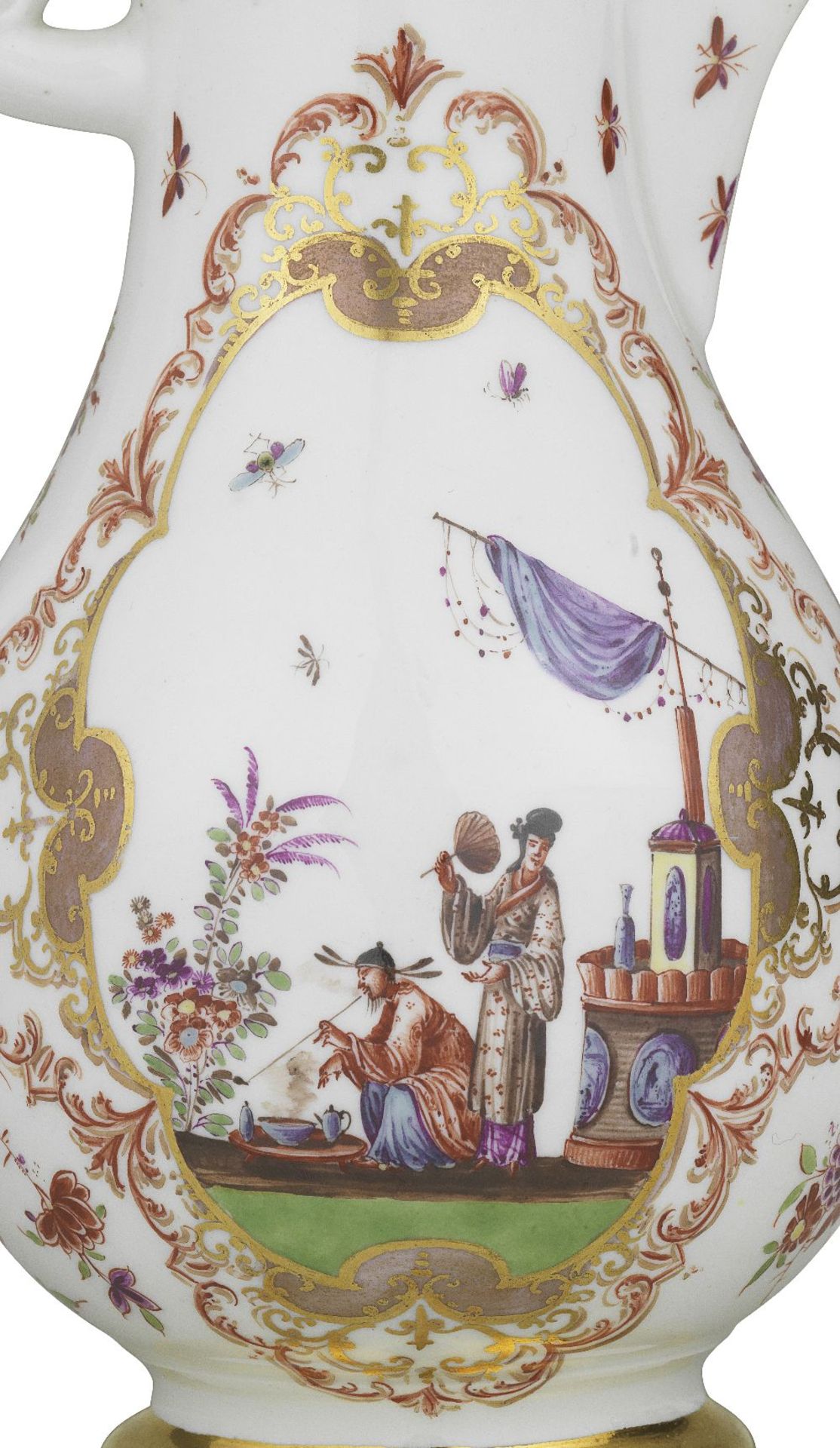 A Meissen coffee pot and cover, circa 1723-24 - Bild 2 aus 4