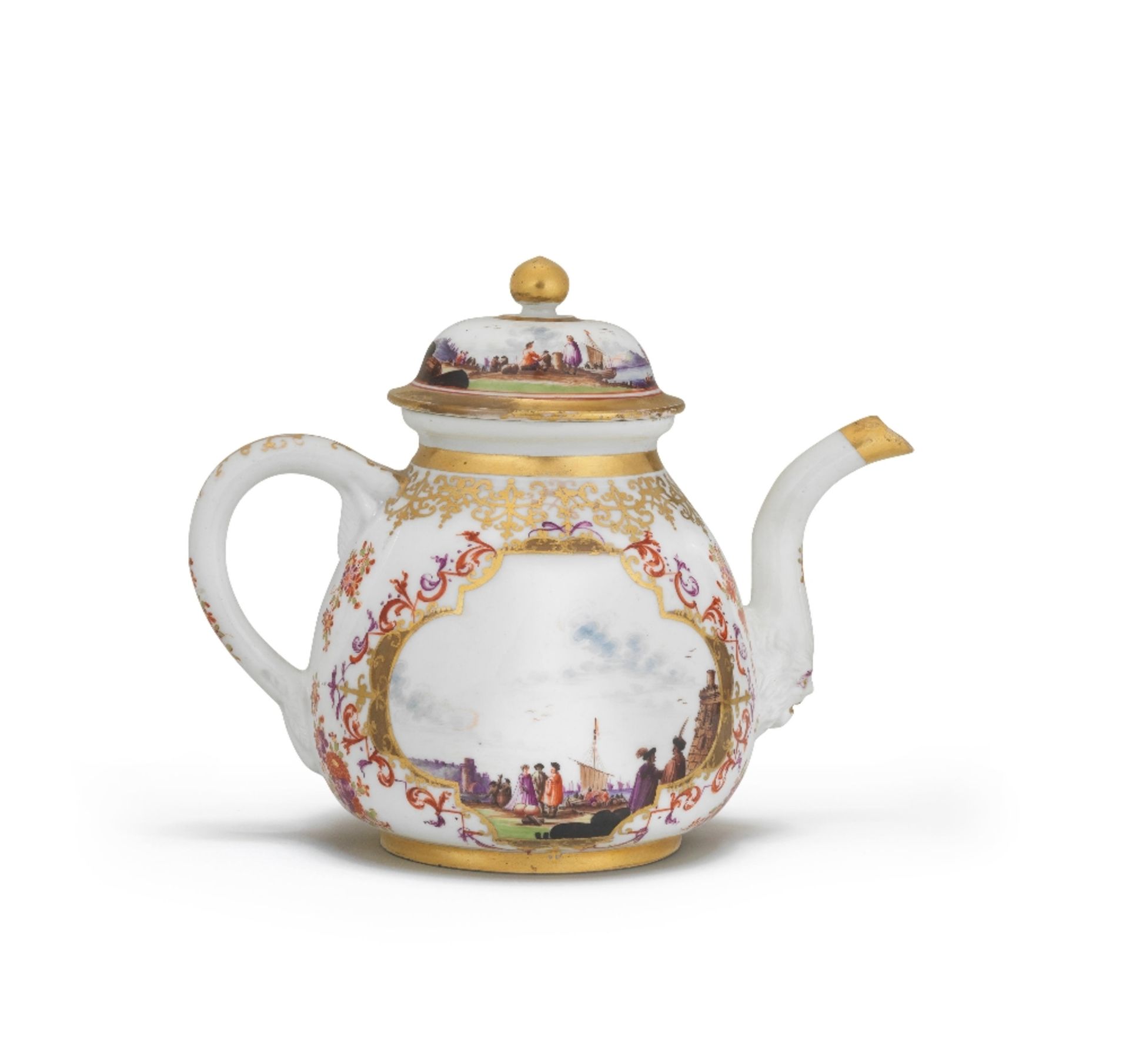 A Meissen teapot and cover, circa 1730 - Bild 2 aus 2