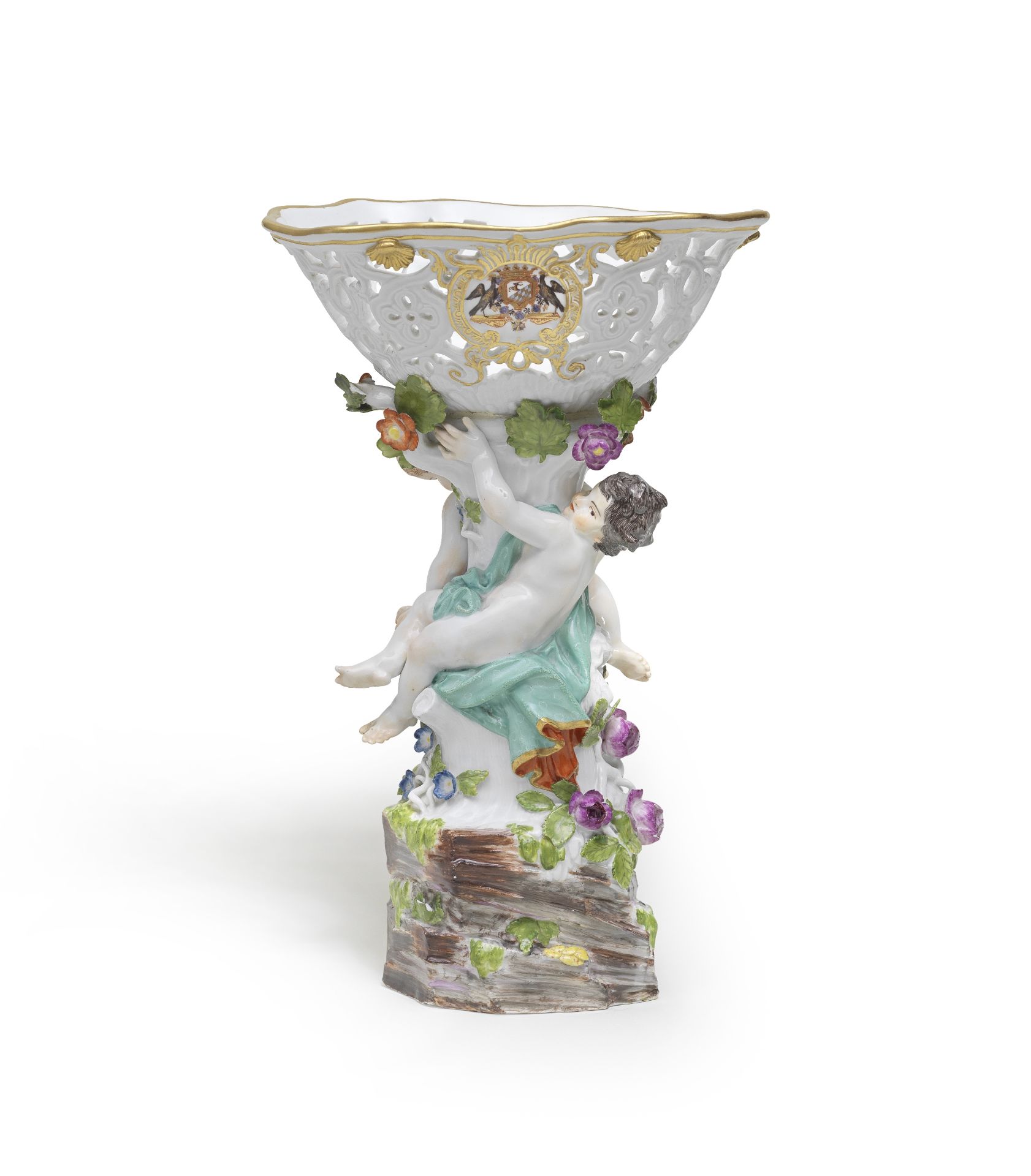 A Meissen basket centrepiece from the Podewils service, circa 1741-42