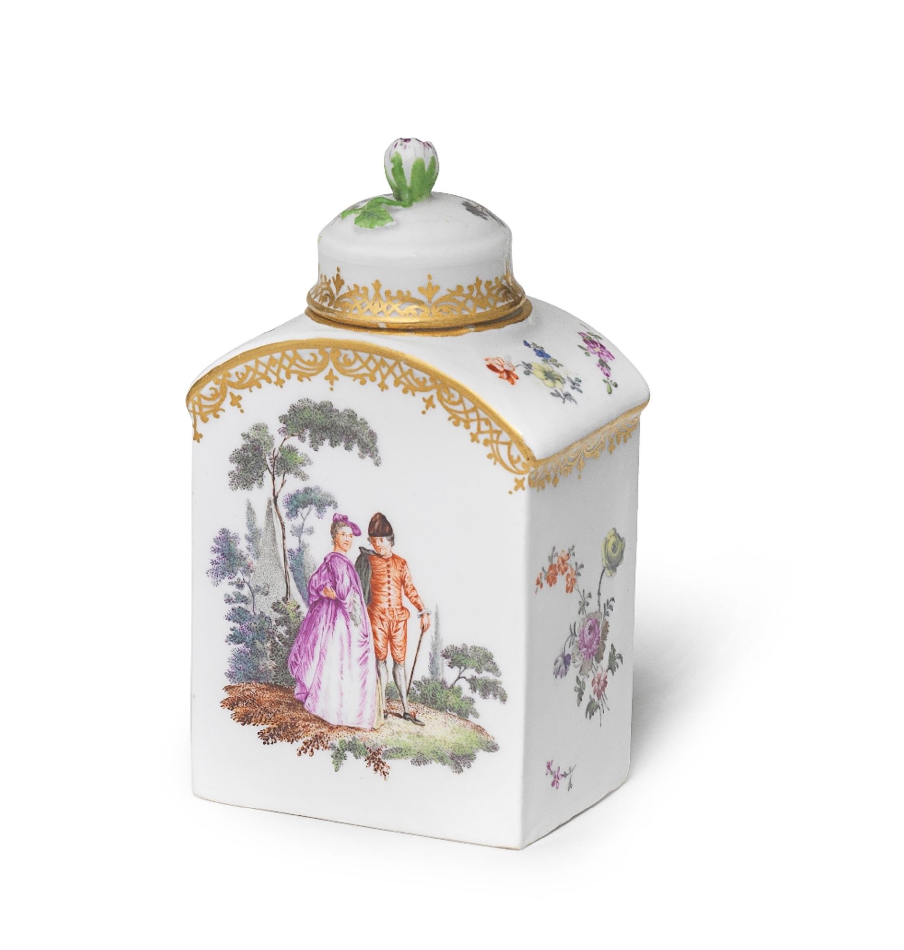 A Meissen rectangular tea canister and cover, circa 1763-74 - Bild 2 aus 2