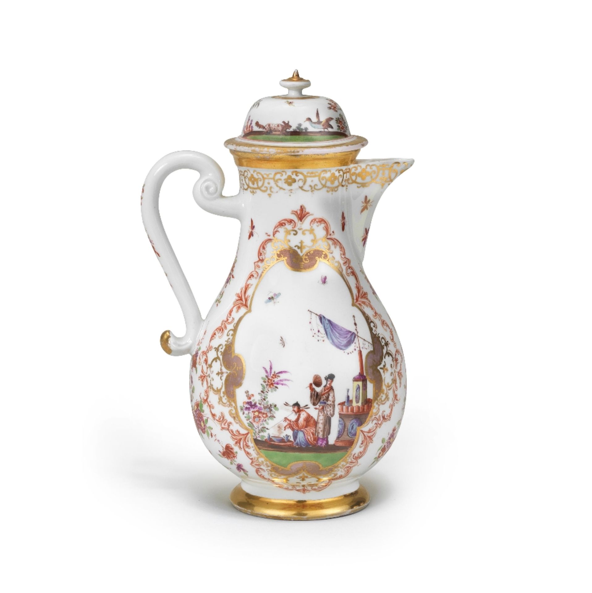 A Meissen coffee pot and cover, circa 1723-24 - Bild 4 aus 4