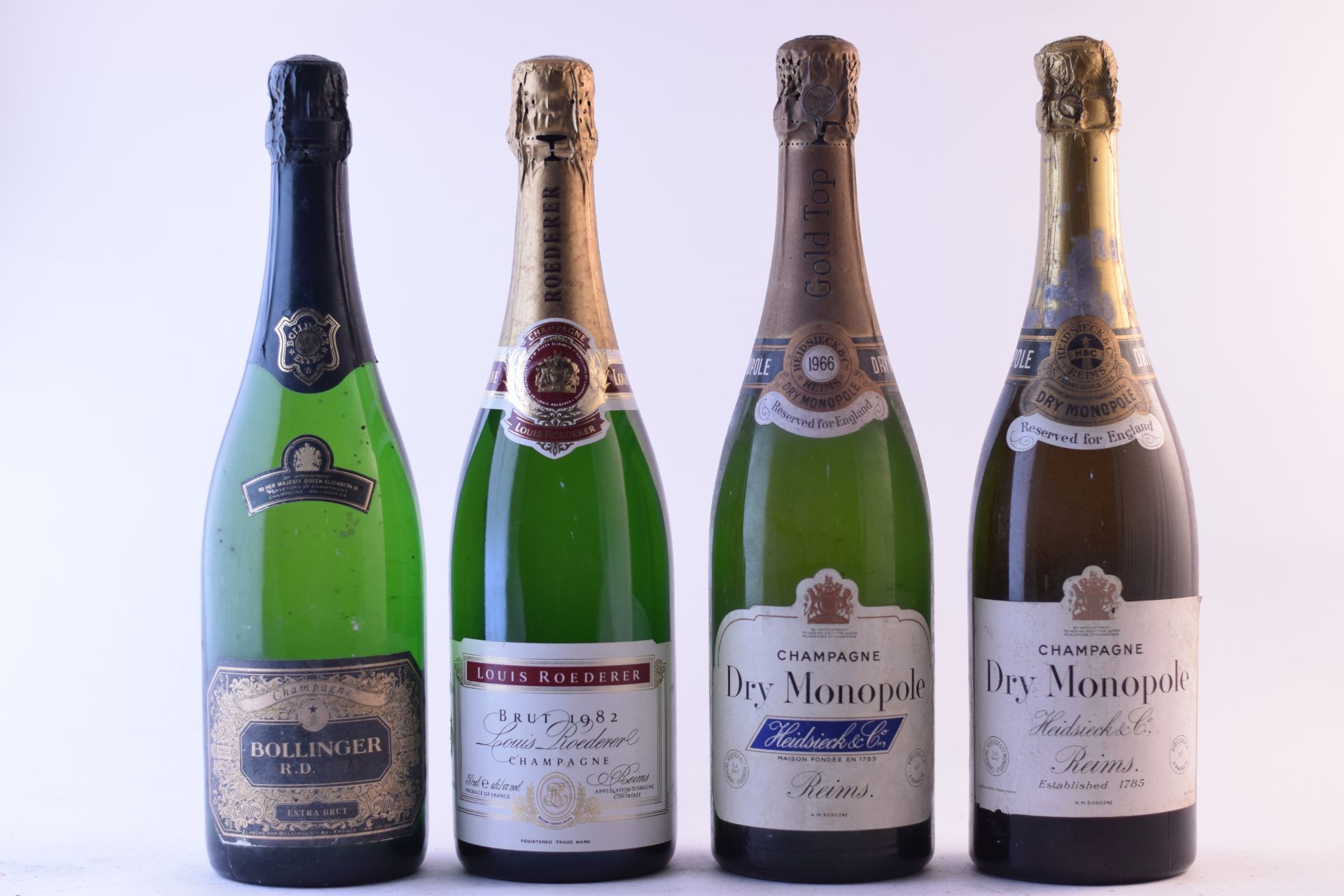 Heidsieck & Co. Dry Monopole 1966 (1) Bollinger R.D. 1975, Disgorged 20/02/1991 (1) Louis Roedere...