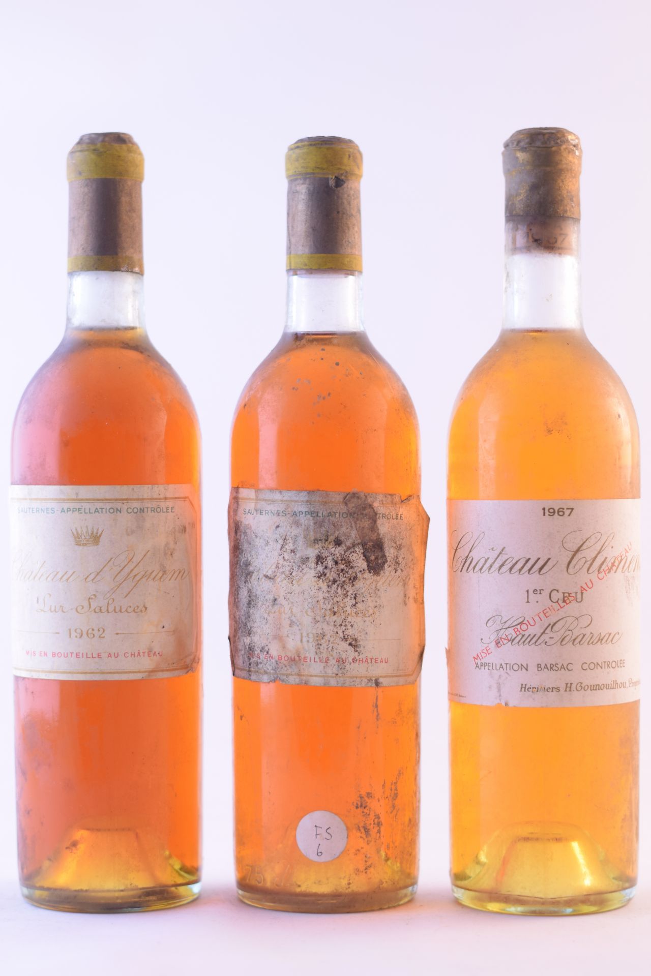 Ch&#226;teau d'Yquem 1962, Sauternes 1er Grand Cru Class&#233; (2) Ch&#226;teau Climens 1967, Bar...