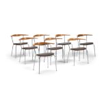 HANS J. WEGNER Suite de huit chaises mod. JH 701cr&#233;ation en 1965Production Johannes Hansen,...