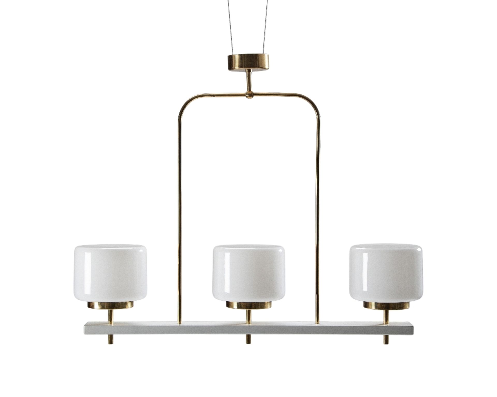 PAAVO TYNELL Suspension &#224; trois lumi&#232;res mod. 501cr&#233;ation circa 1960Edition Idman,... - Bild 2 aus 4