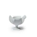 FRANCOIS-XAVIER LALANNE &#171;Le Coquetier&#187;circa 1990Biscuit de porcelaineH: 7,5cm.(2 3/4in....