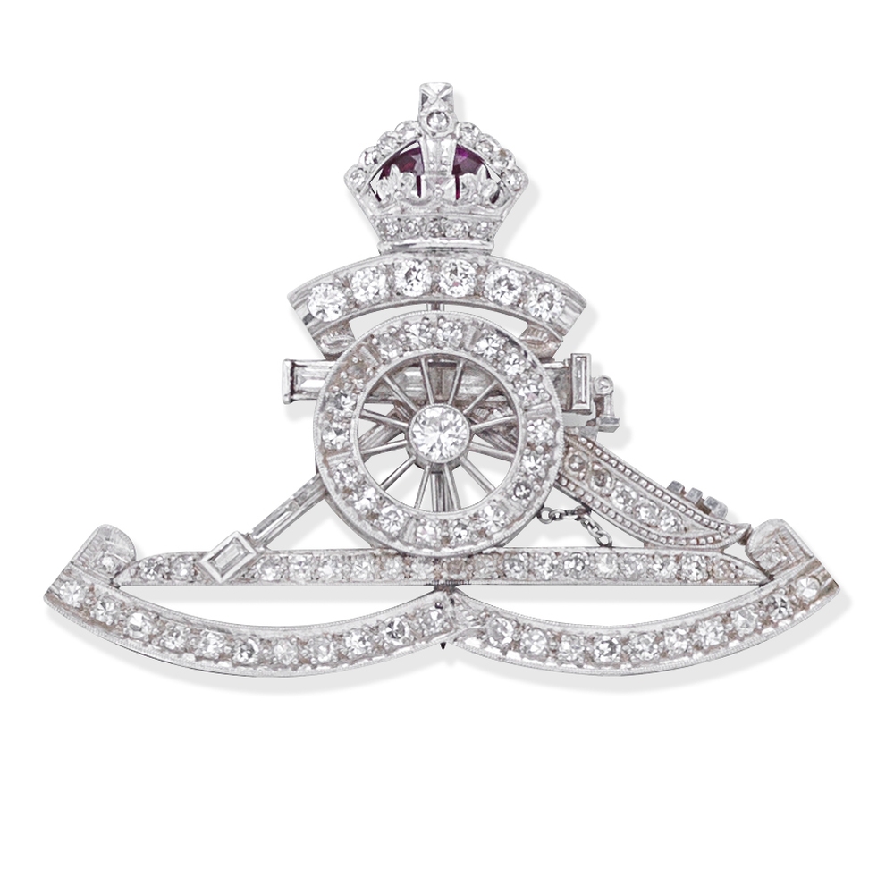 DIAMOND SOUTH AFRICAN ROYAL ARTILLERY REGIMENTAL BROOCH,