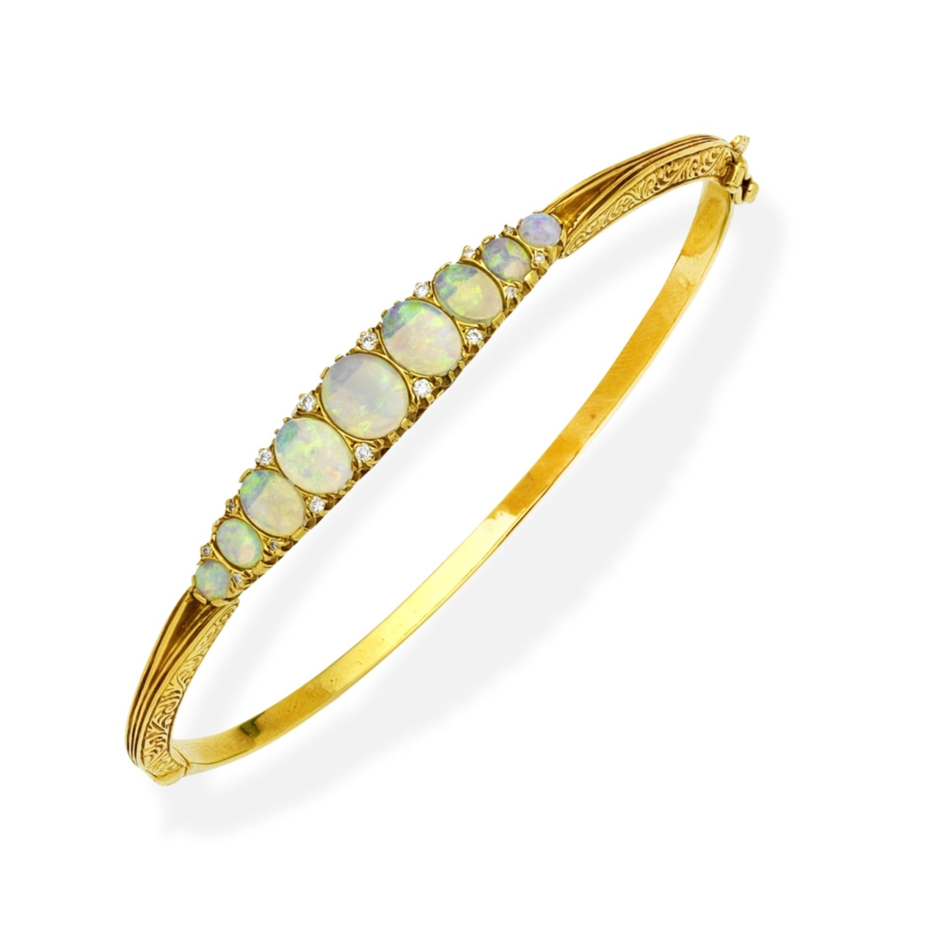 OPAL AND DIAMOND BANGLE - Image 2 of 2