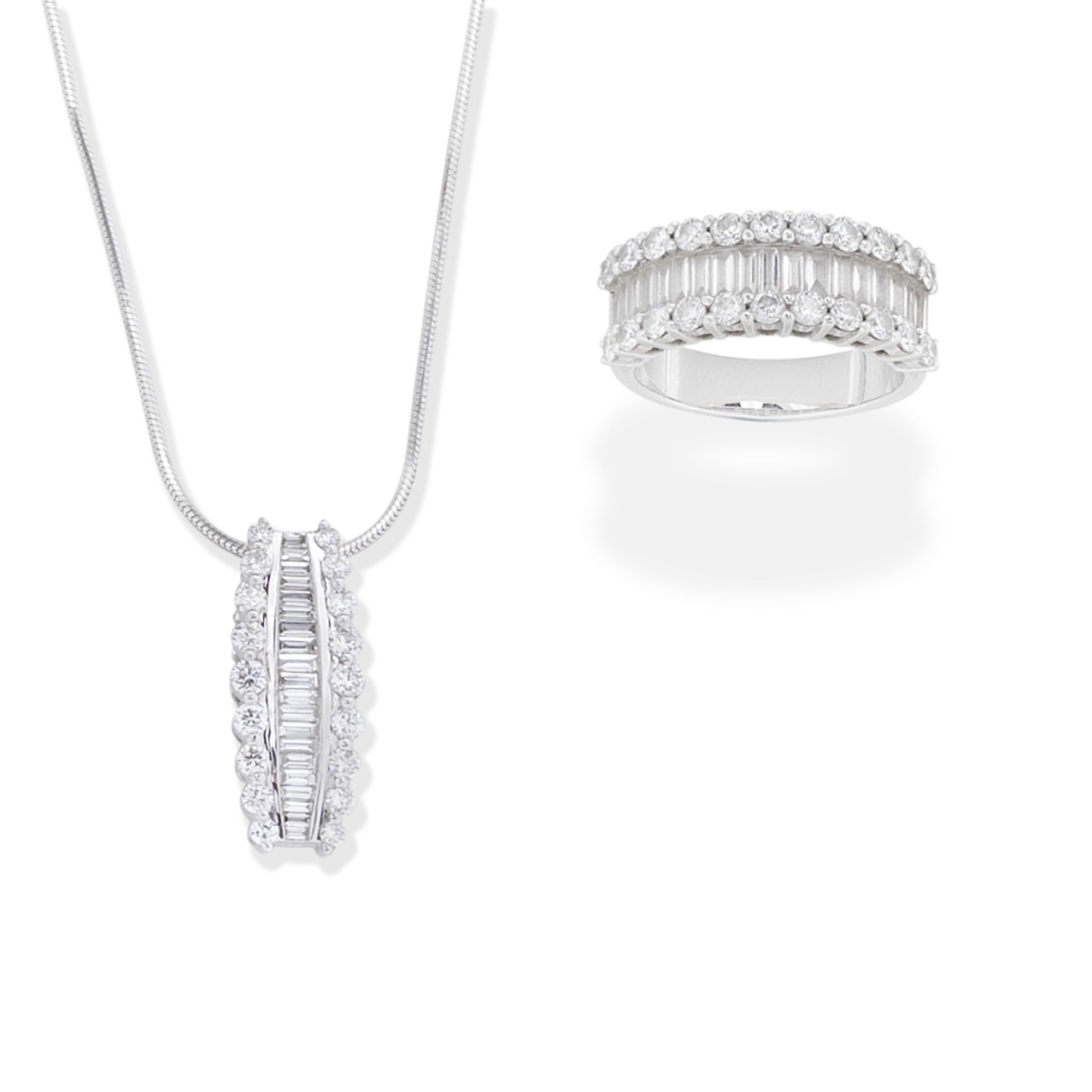 DIAMOND RING AND PENDANT/NECKLACE (2) - Image 2 of 2