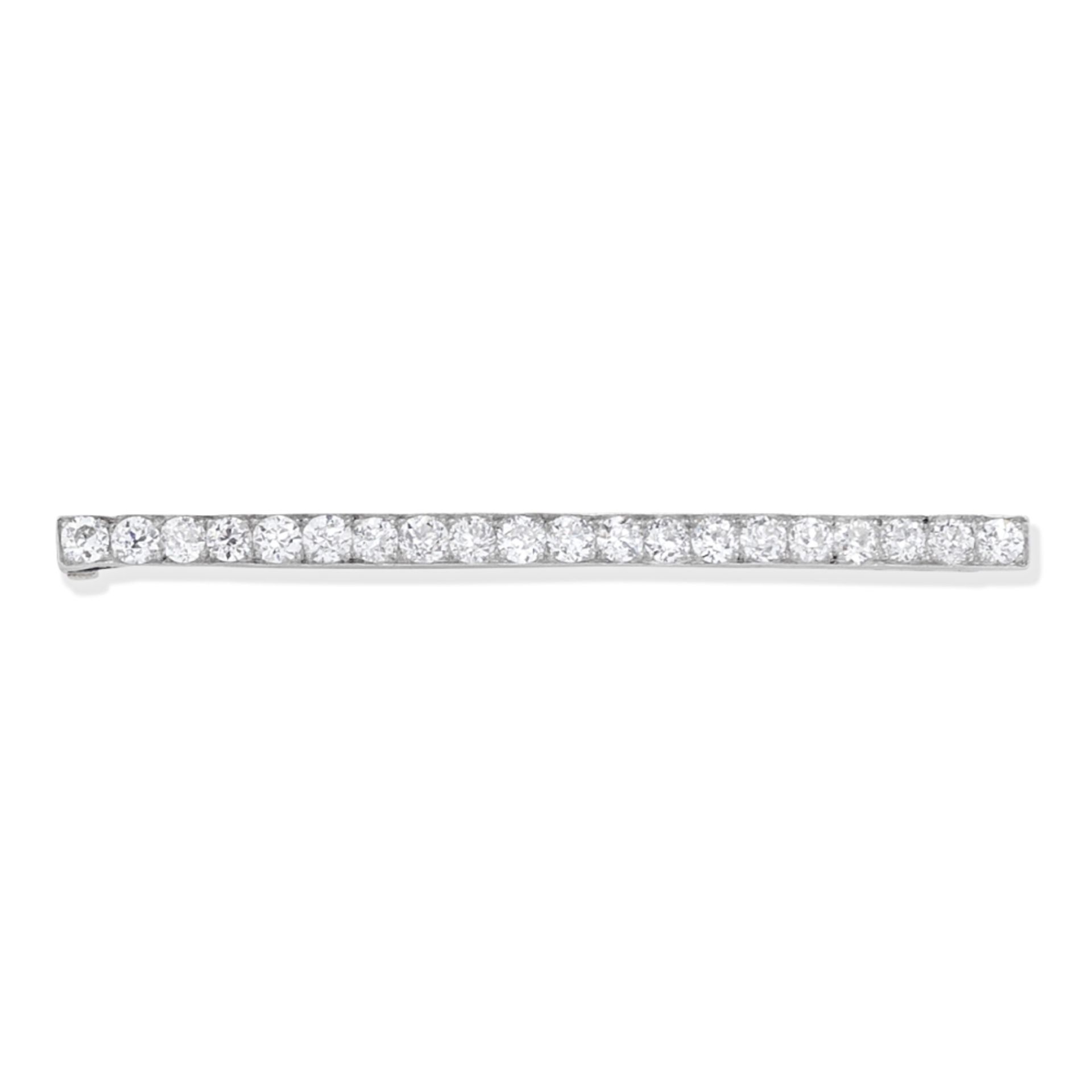 DIAMOND BAR BROOCH,