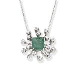 EMERALD AND DIAMOND NECKLACE